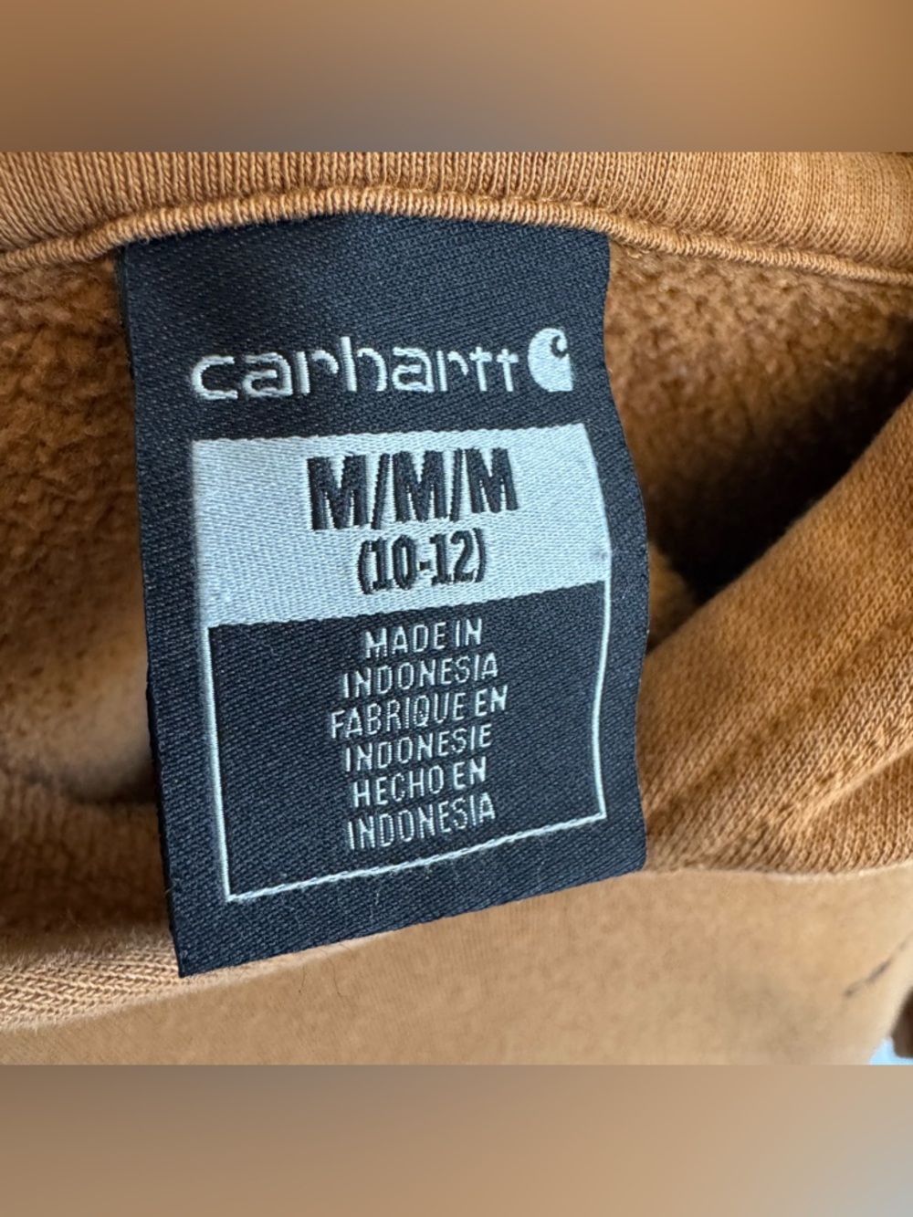 Carhartt Boys Long Sleeve Graphic Sweatshirt Tan Brown Pullover Casual M (10-12) - Picture 8 of 9